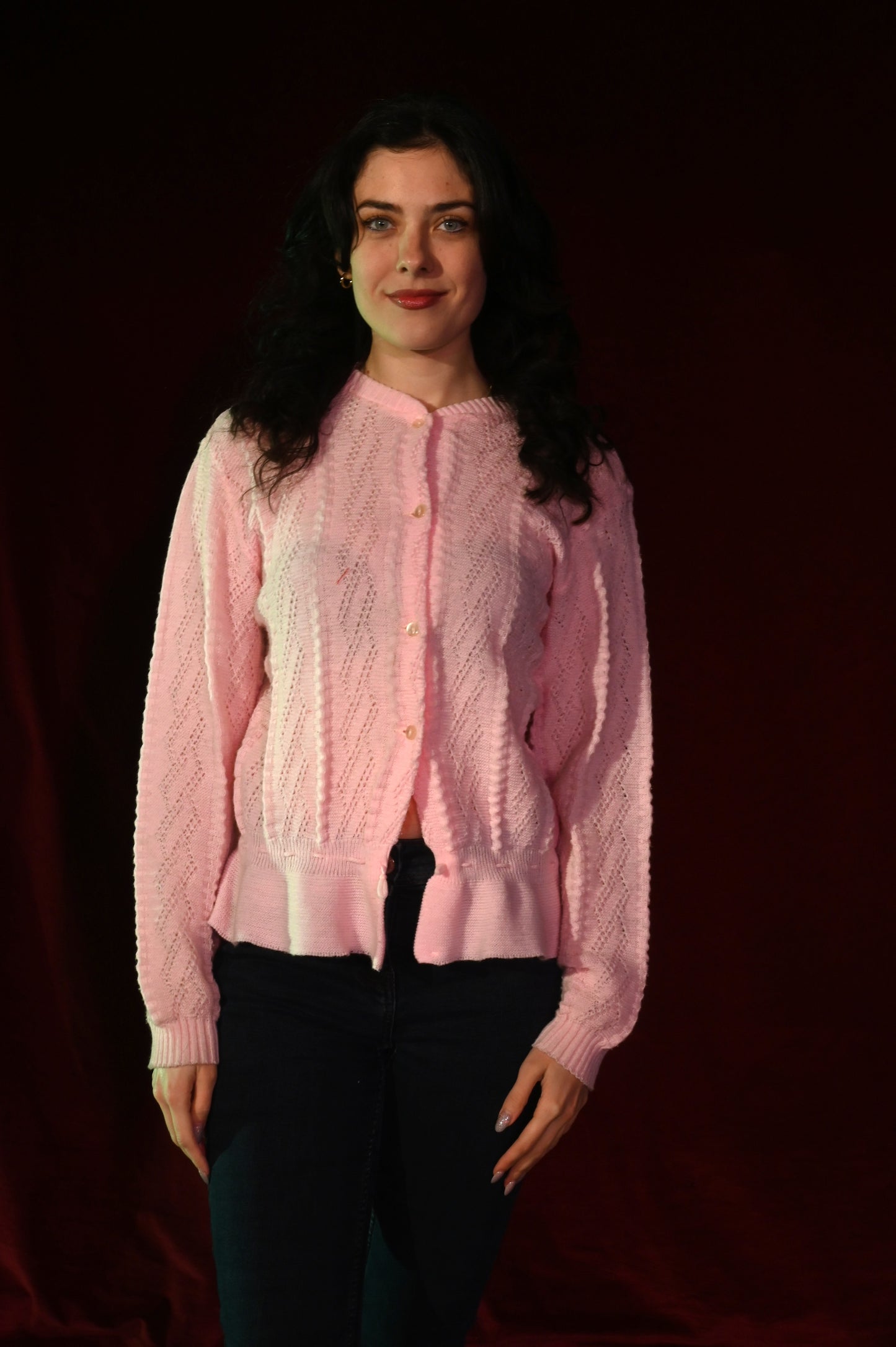 Pullover - Rosa Strickjacke - W156
