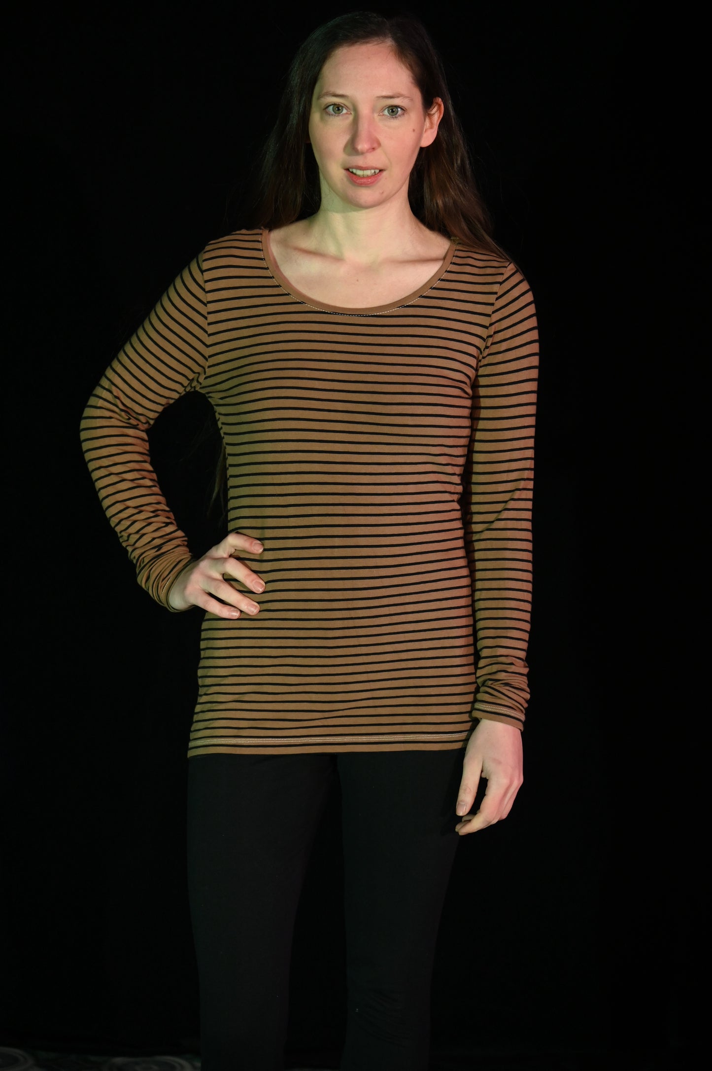Top- Gestreiftes Langarmshirt - W182