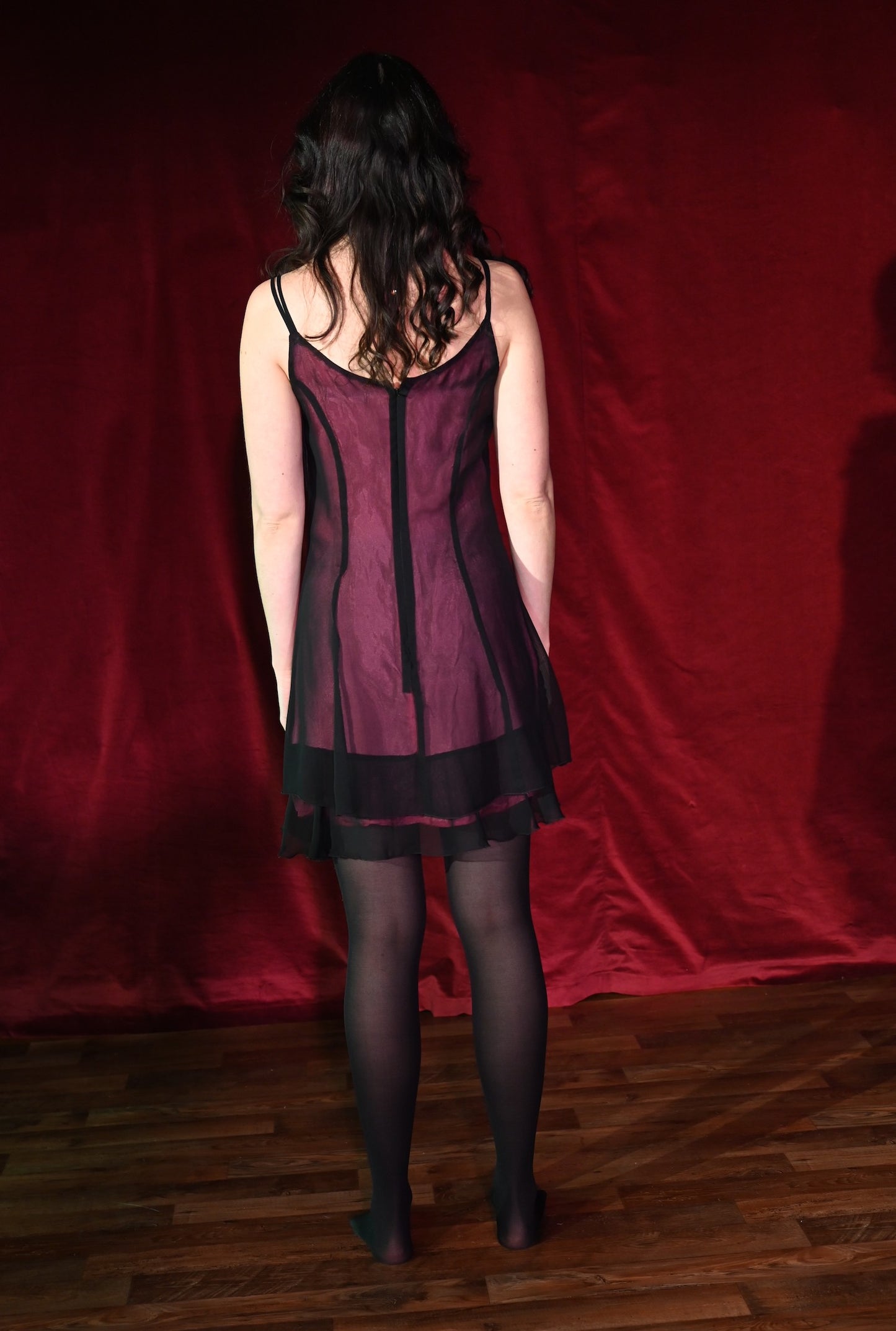 Kleid - Transparentes Mini mit Unterkleid - W282