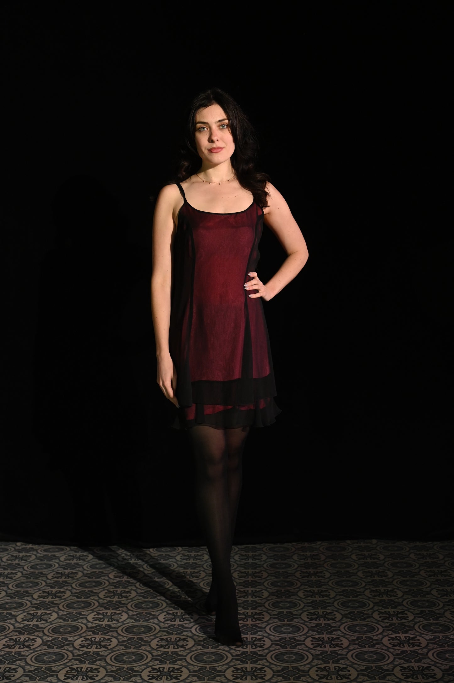 Kleid - Transparentes Mini mit Unterkleid - W282