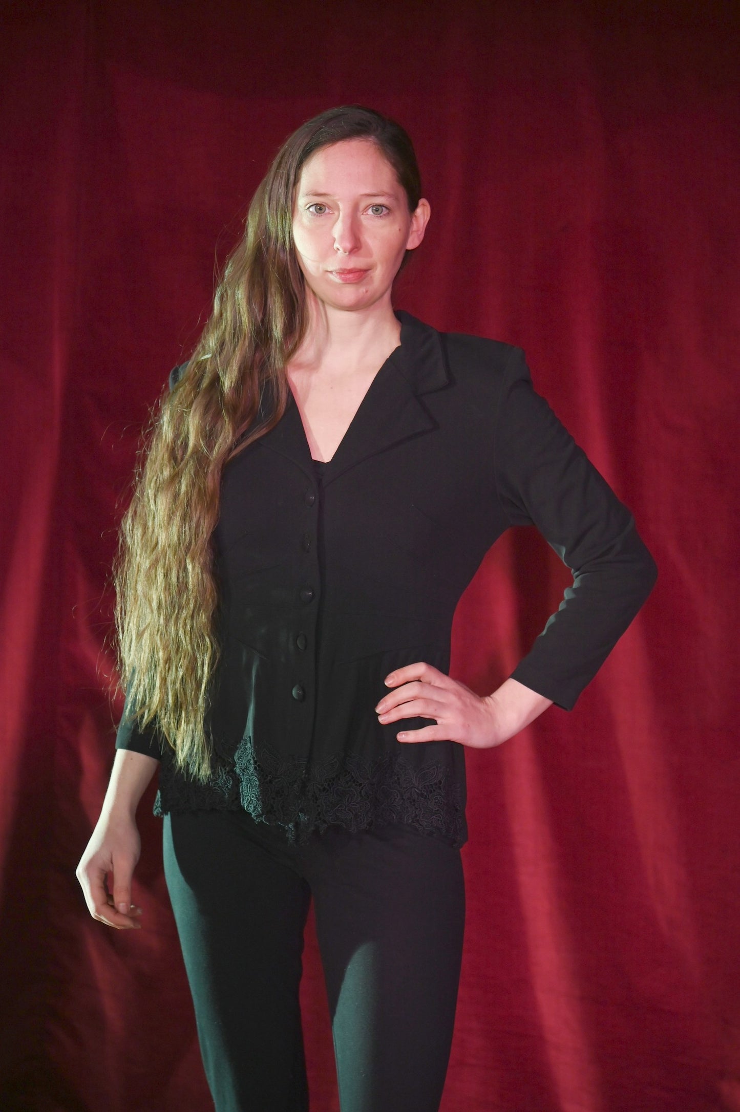 Top - Schwarze Bluse - W188