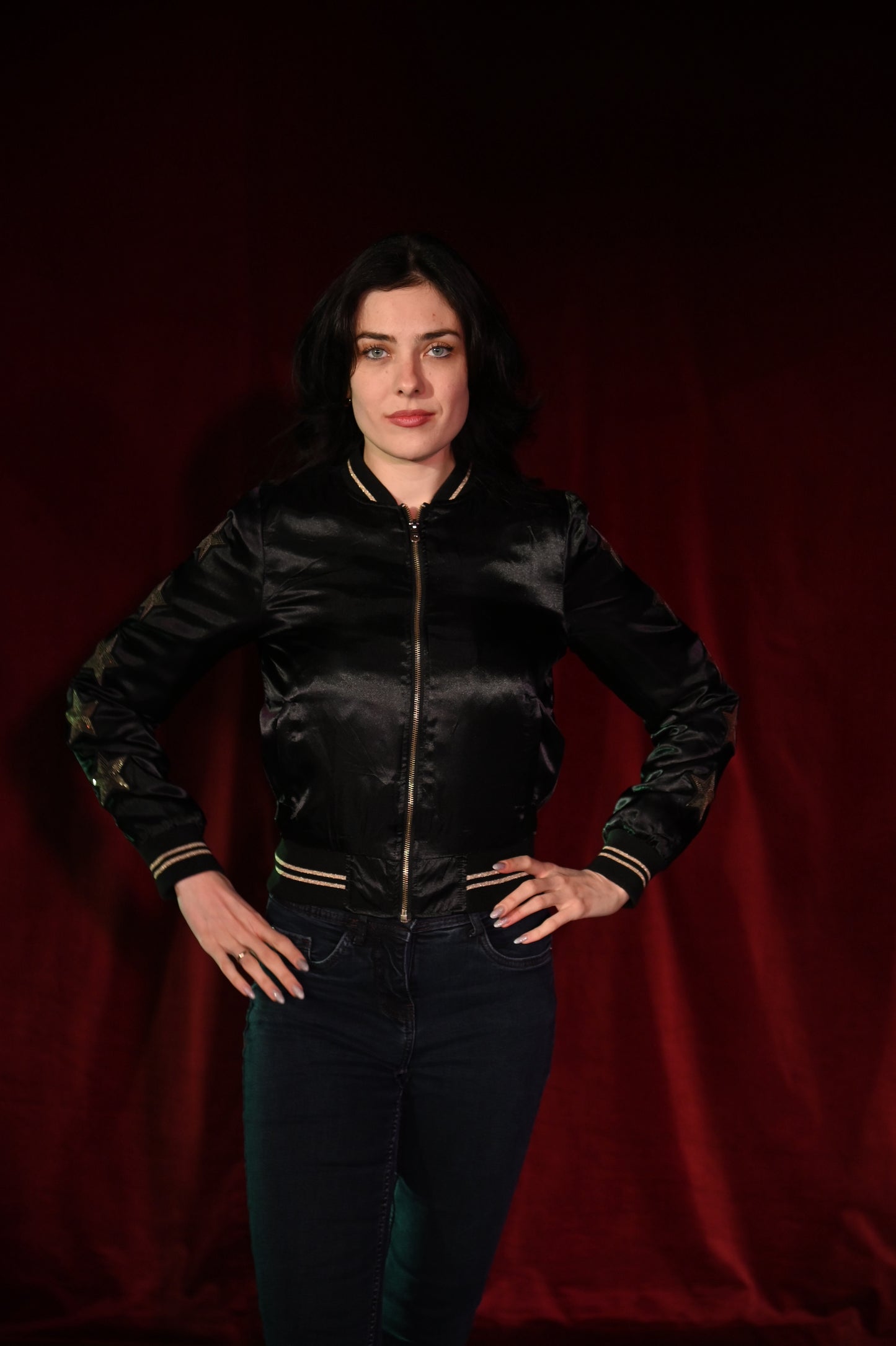 Jacke - Satin-Collegejacke - W192