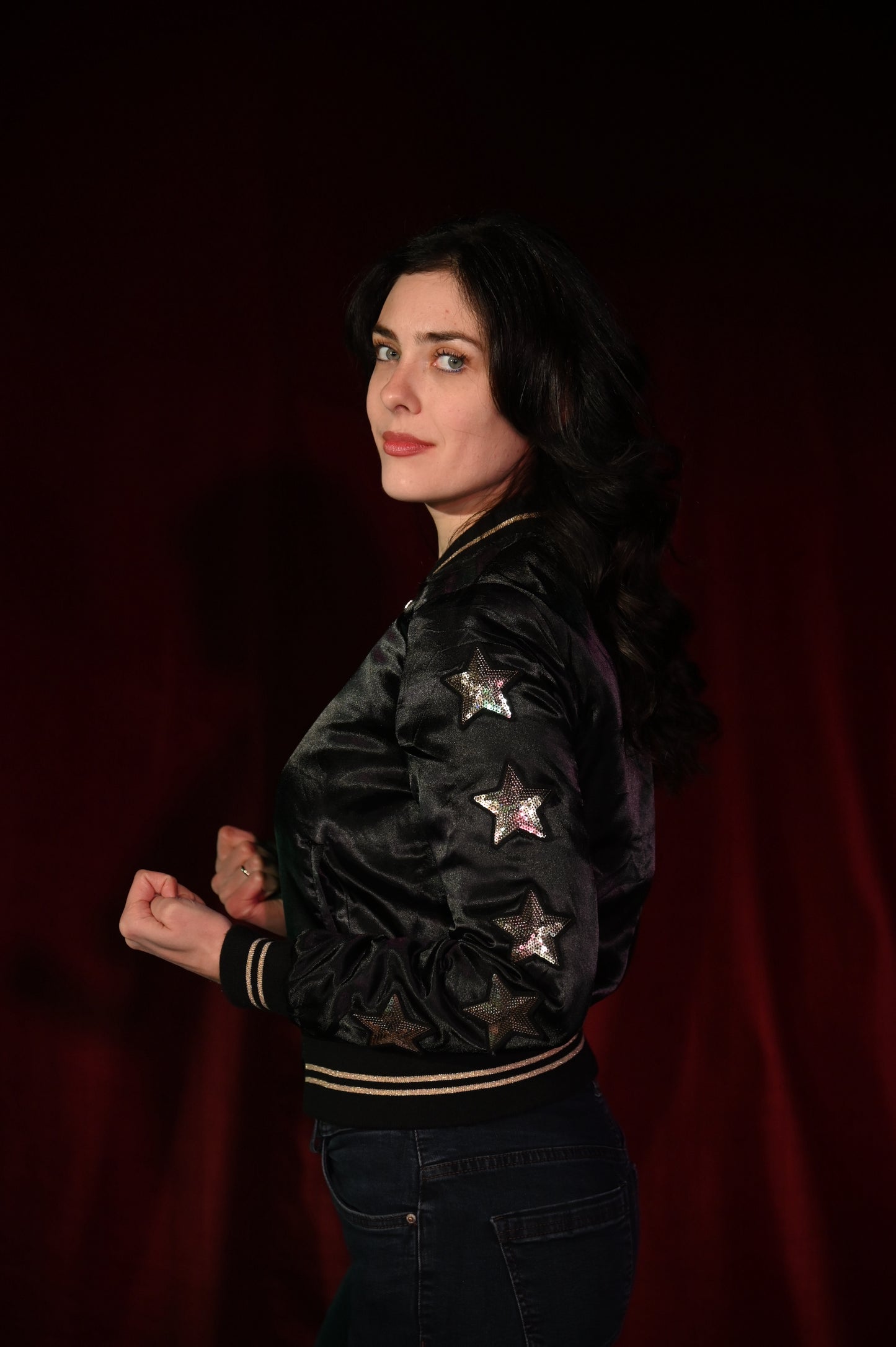 Jacke - Satin-Collegejacke - W192