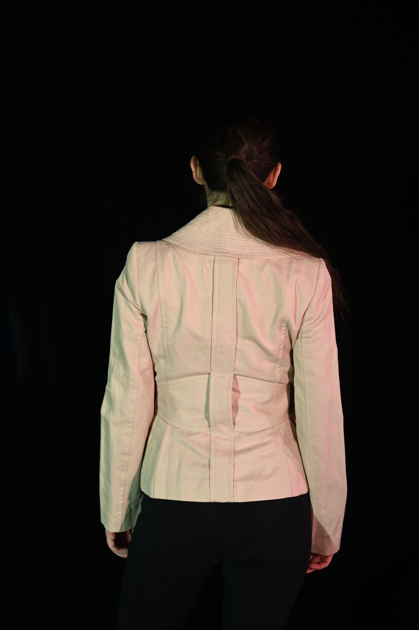 Jacke - Rosa Jacke mit Kragen - W197