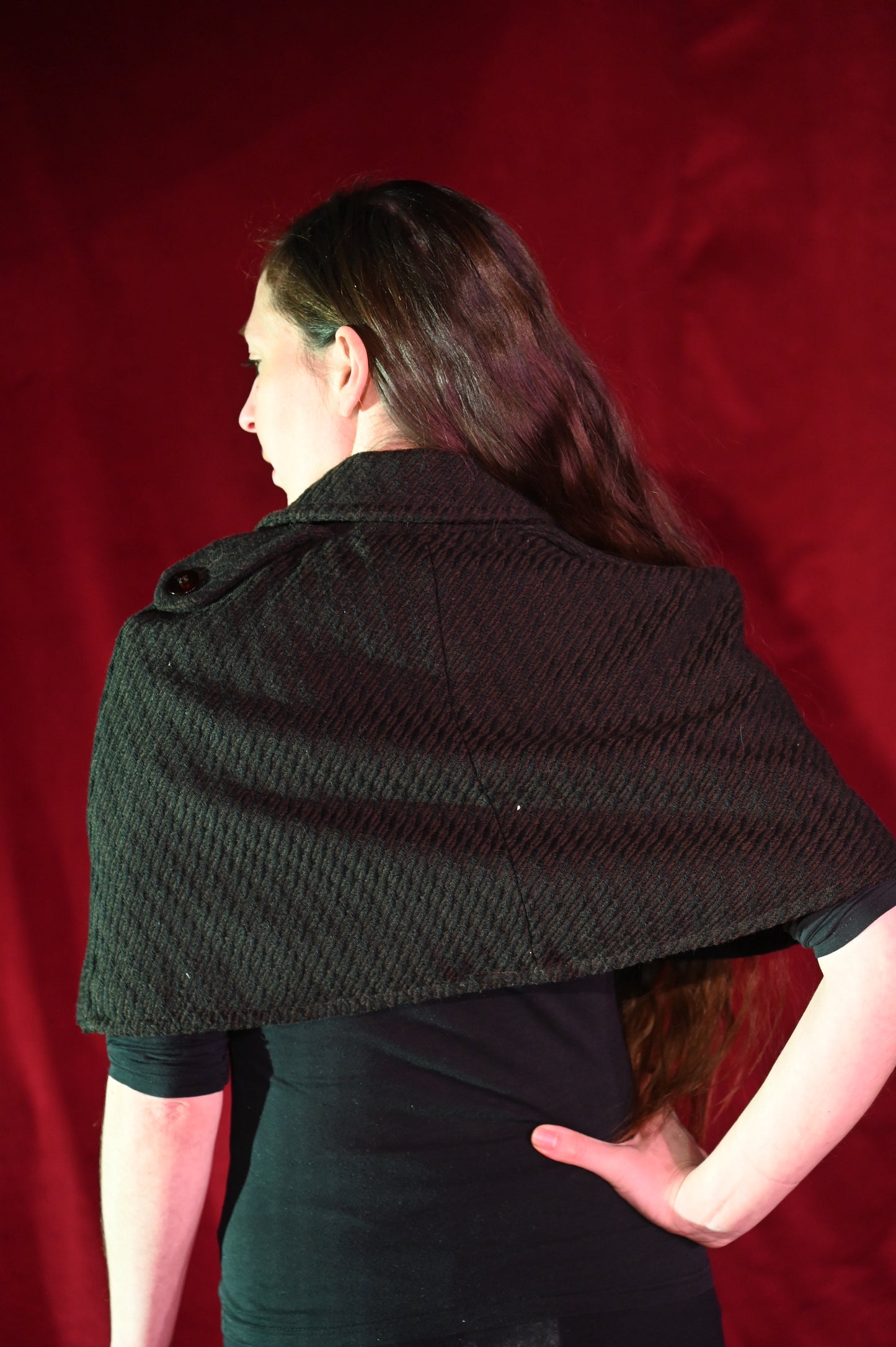 Jacke - Stola in Wolloptik - W213