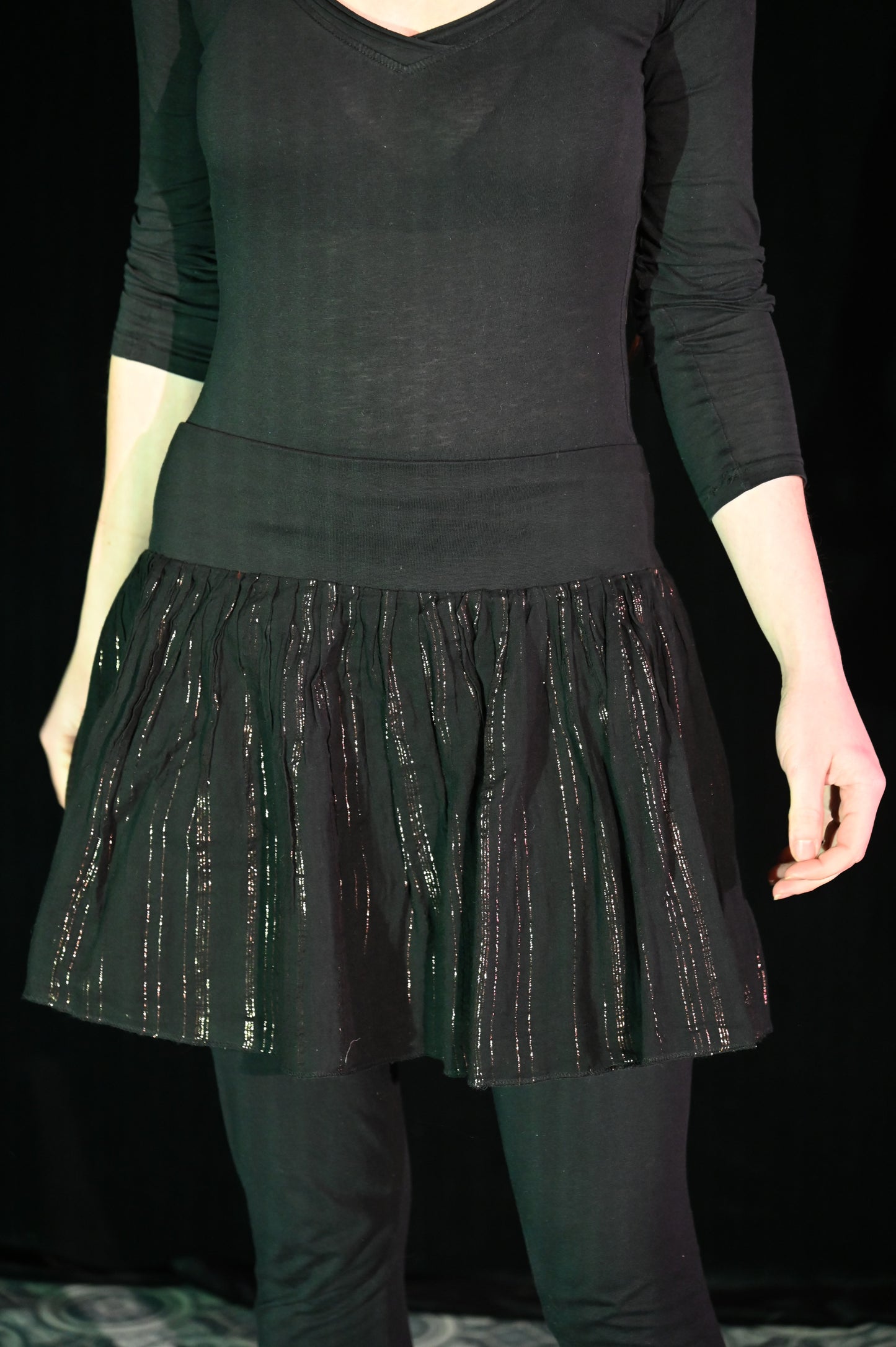 Rock - Minirock mit Glitzerstreifen - W239