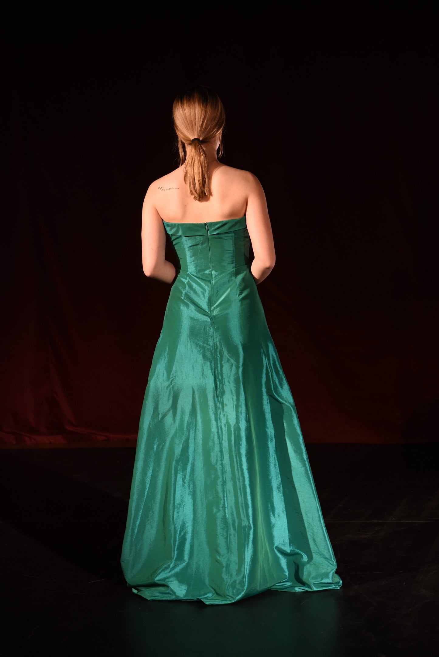 Kleid - Grünes Abendkleid - W026