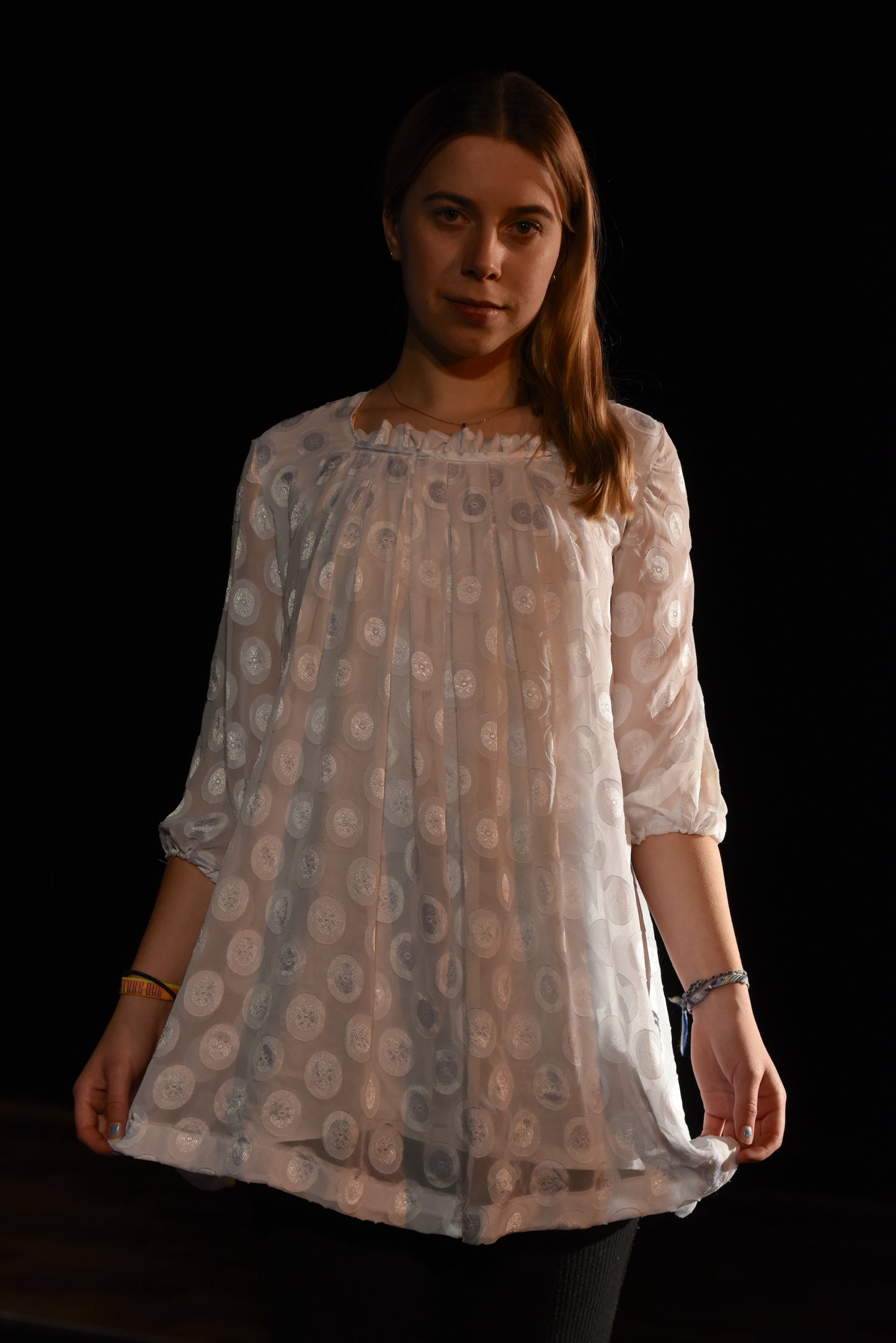 Top - Gepunktete Bluse - W109
