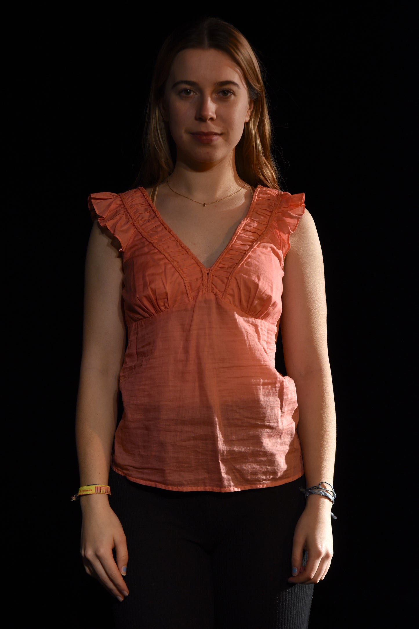 Top - Korallfarbenes Shirt - W117