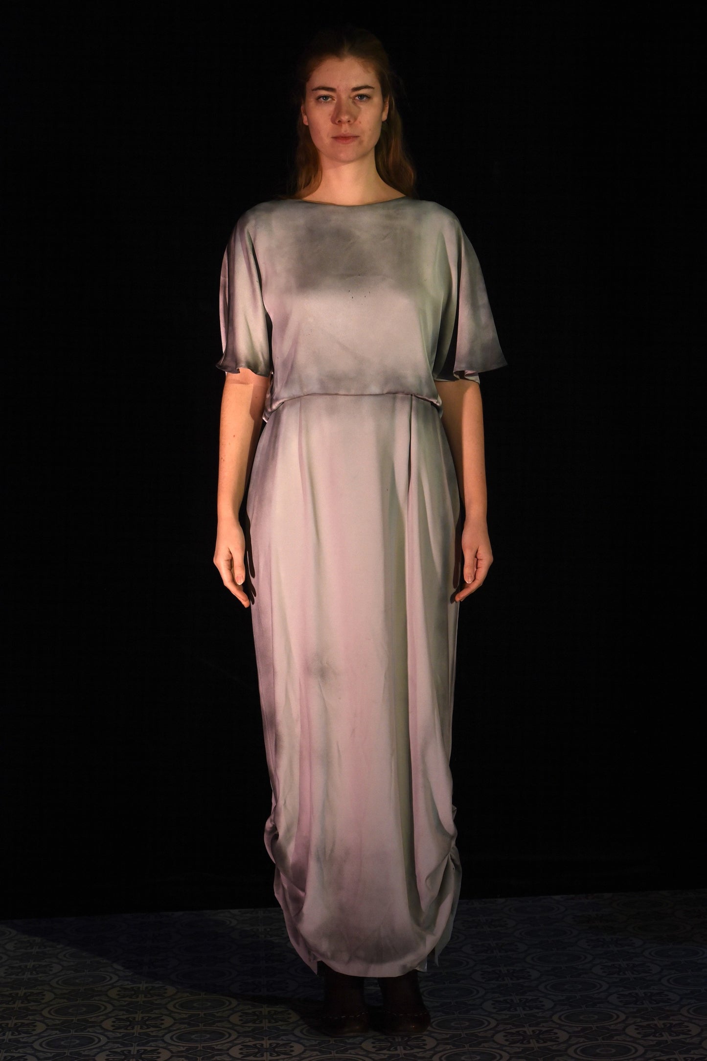 Kleid - Graues Maxikleid - W055
