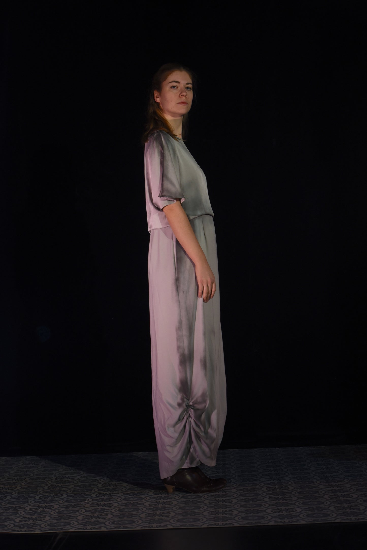 Kleid - Graues Maxikleid - W055
