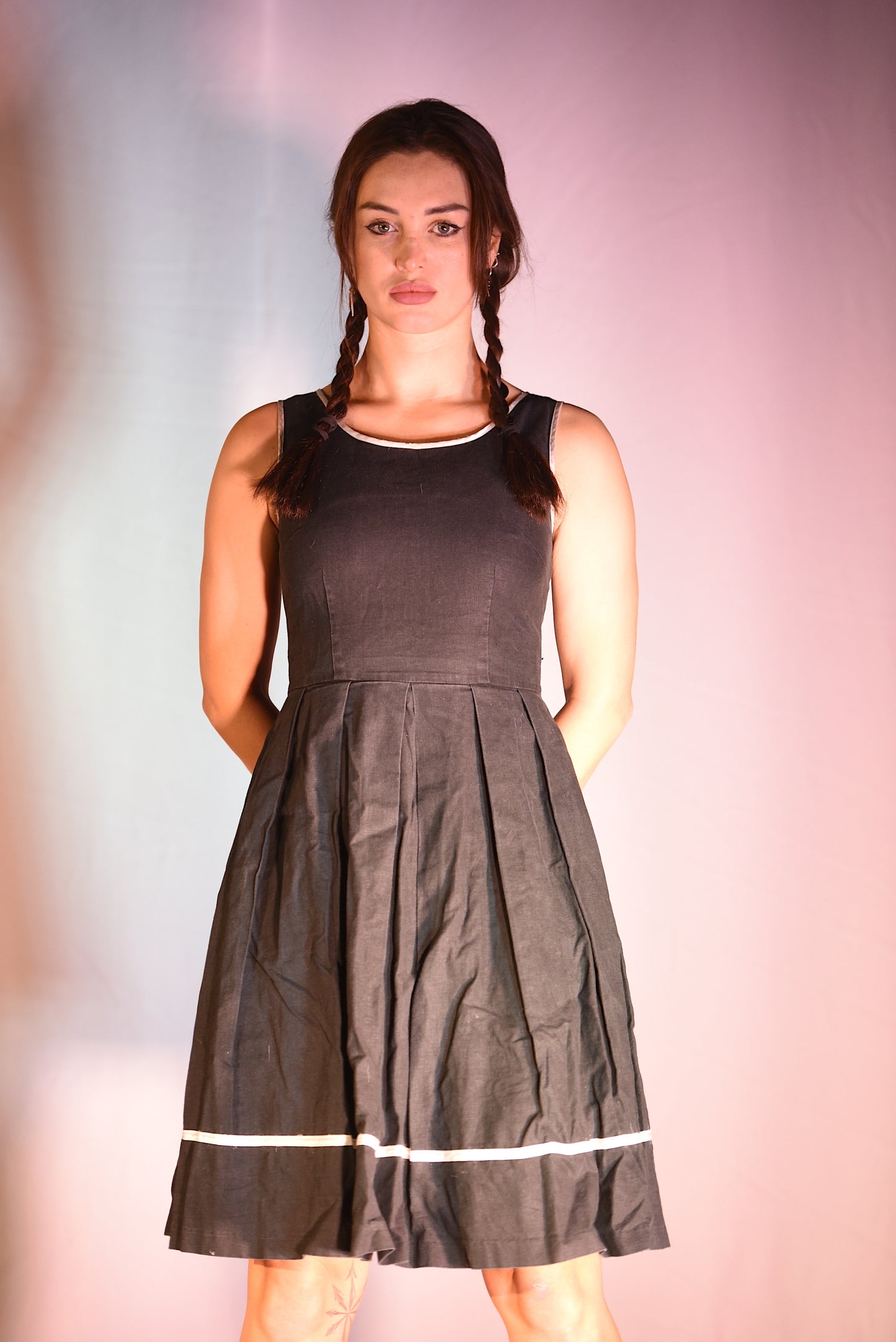 Kleid - Schwarzes Kleid - W067