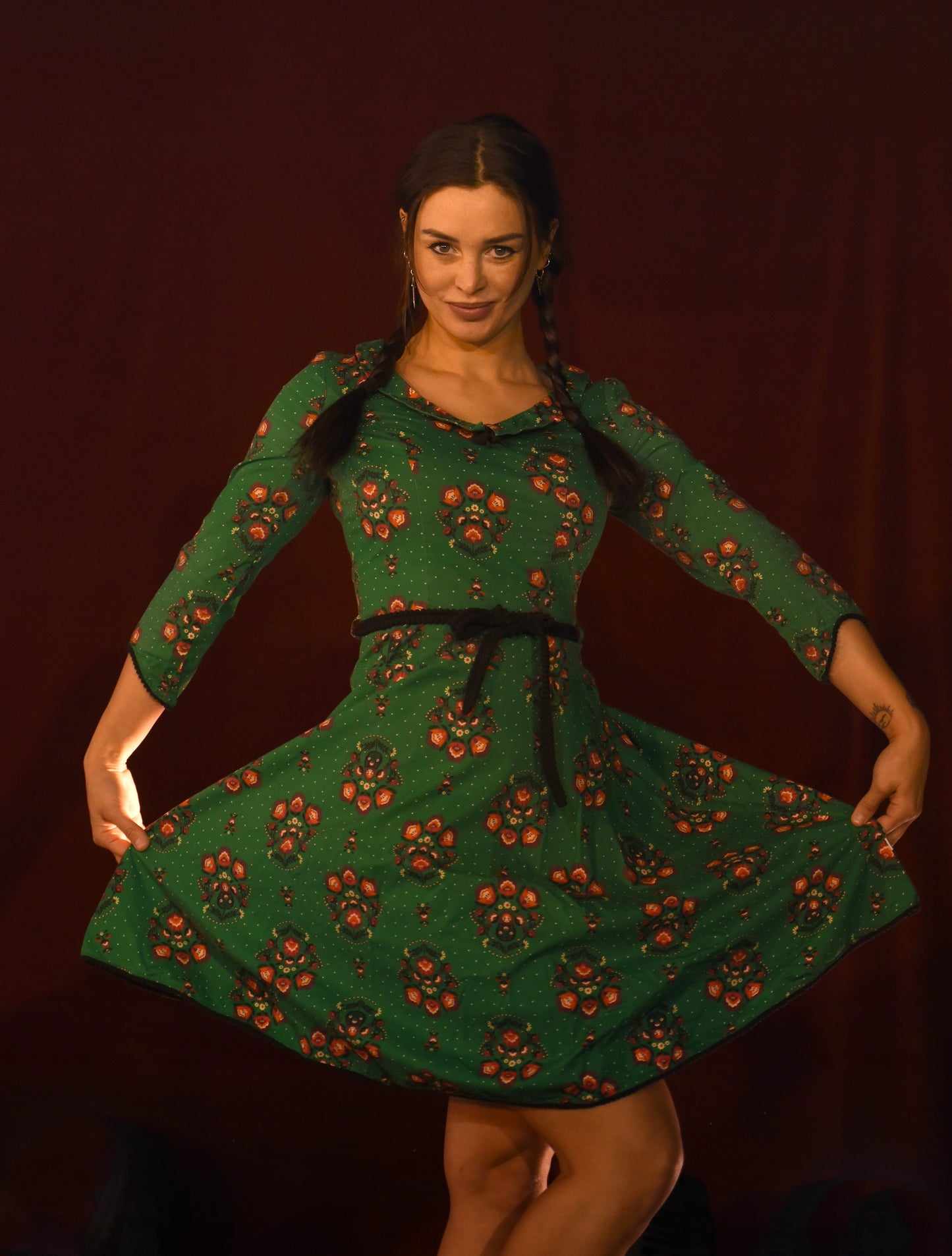 Kleid - Grünes Kleid - W069