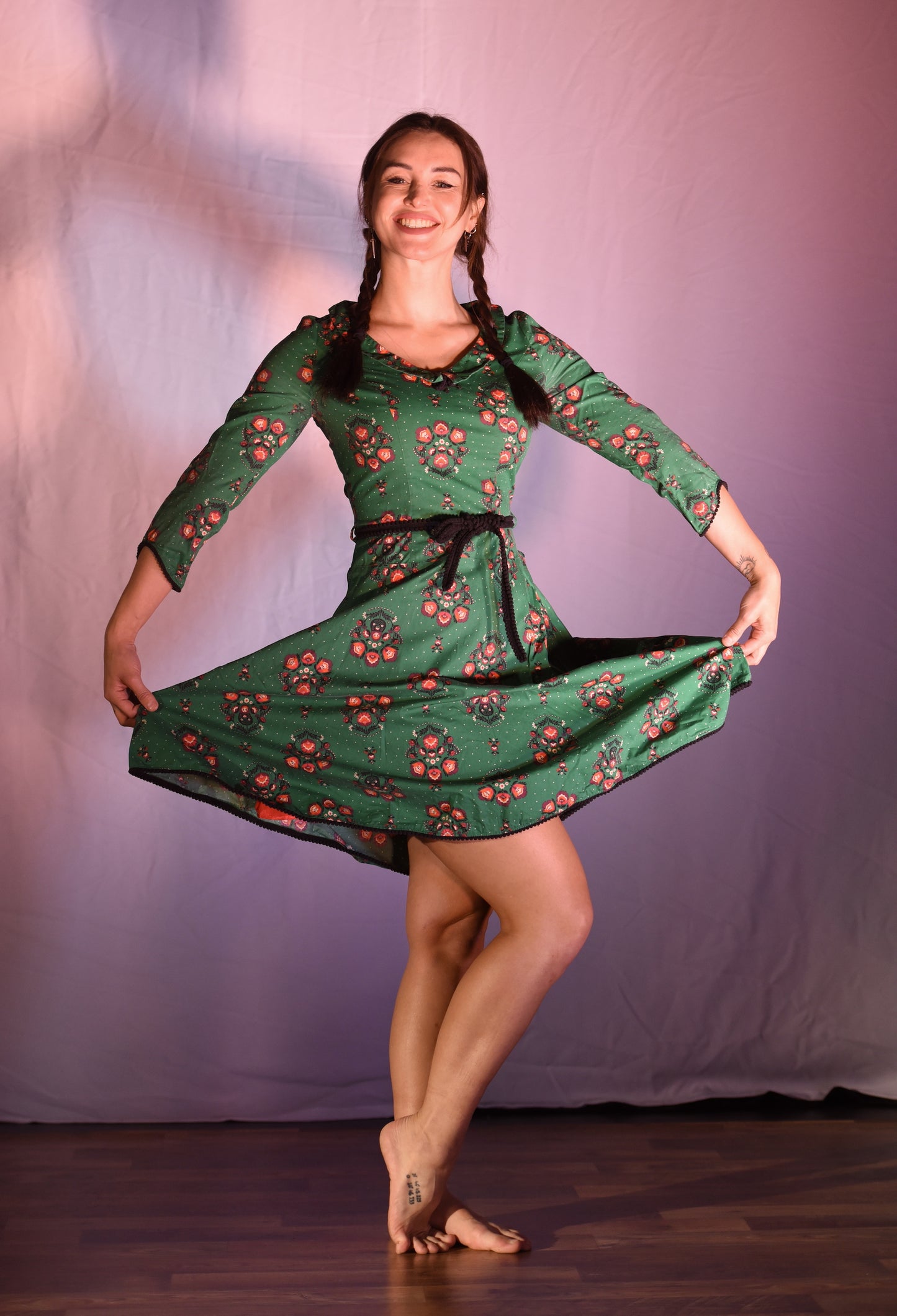 Kleid - Grünes Kleid - W069
