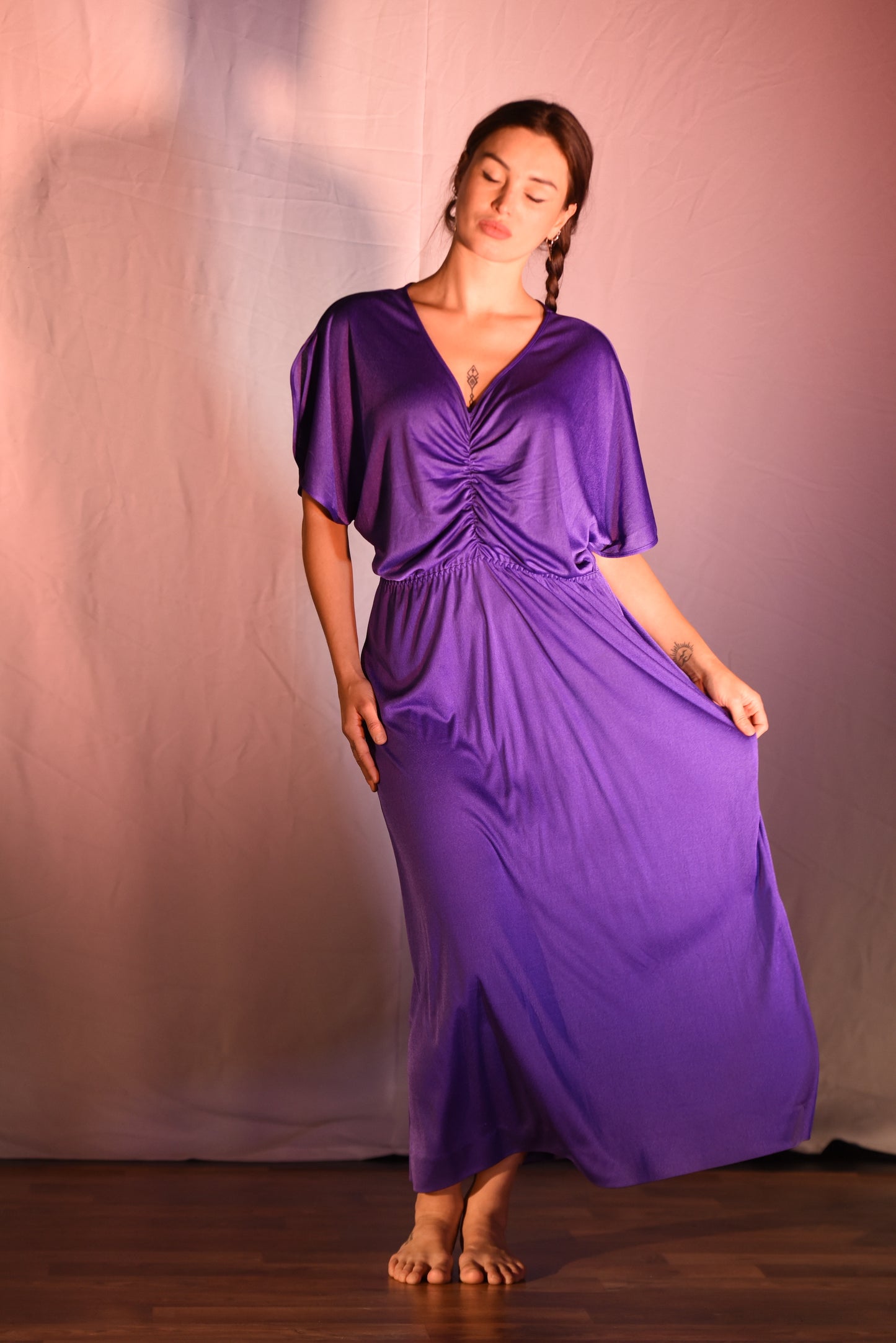 Kleid - Violettes Kleid - W070