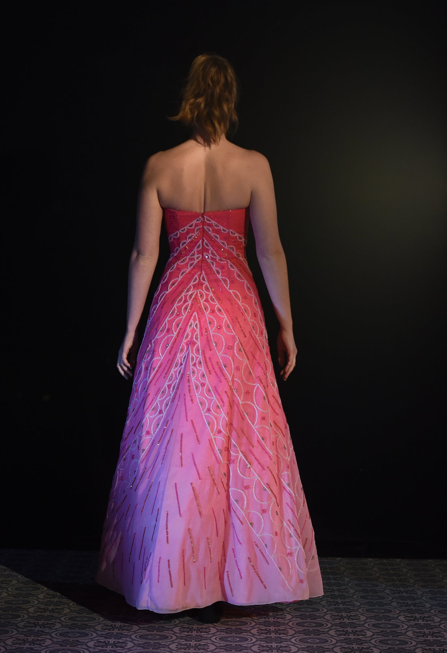 Kleid - Pinkes Ballkleid - W086