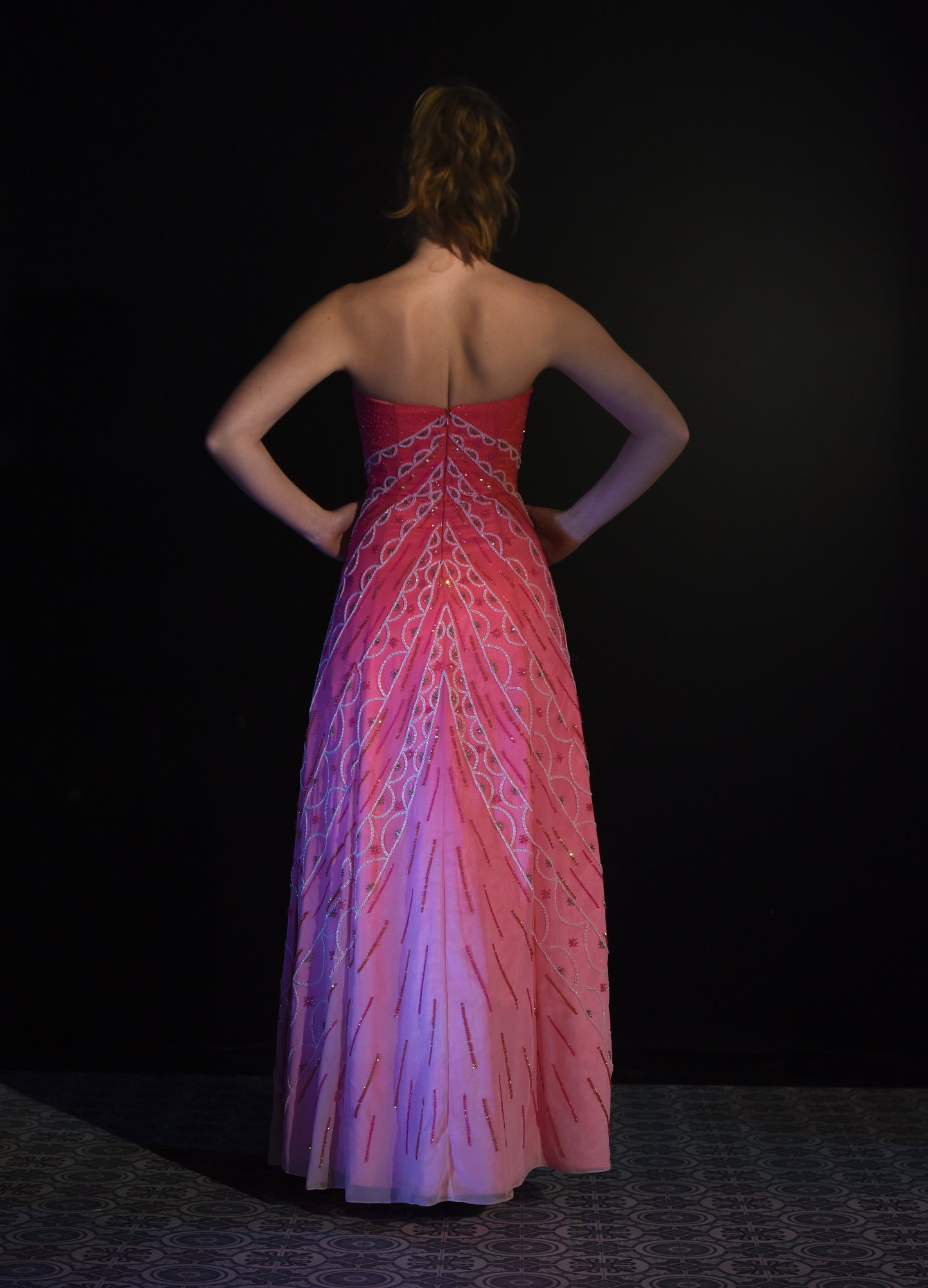 Kleid - Pinkes Ballkleid - W086