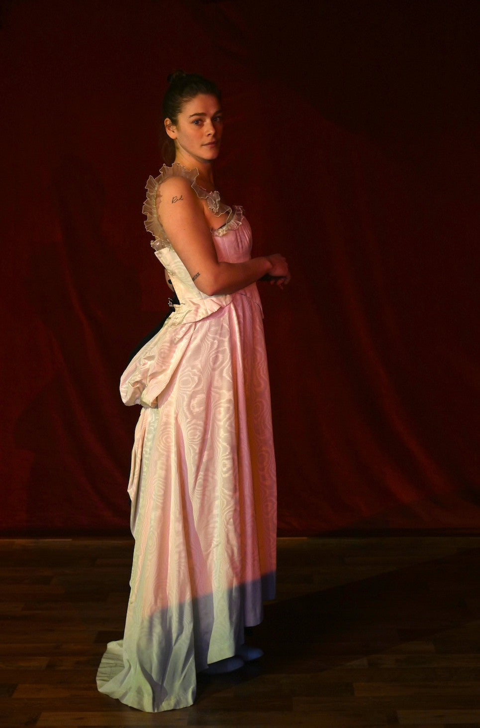 Kleid - Zweifarbiges Maxikleid - W306