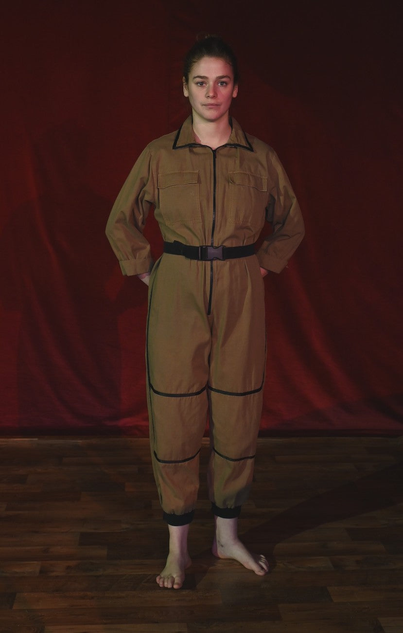 Einteiler - Khakifarbener Boilersuit - W307
