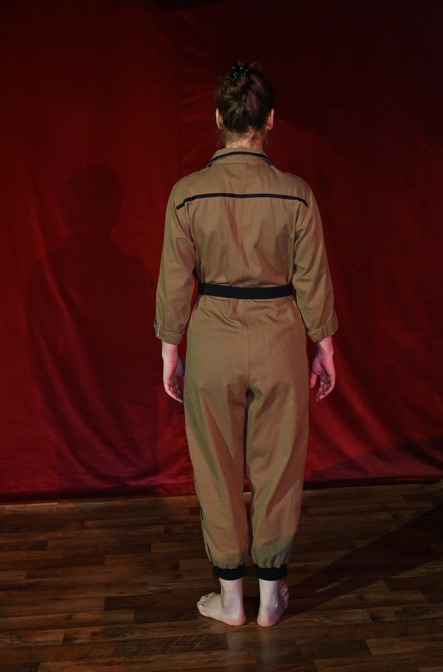 Einteiler - Khakifarbener Boilersuit - W307