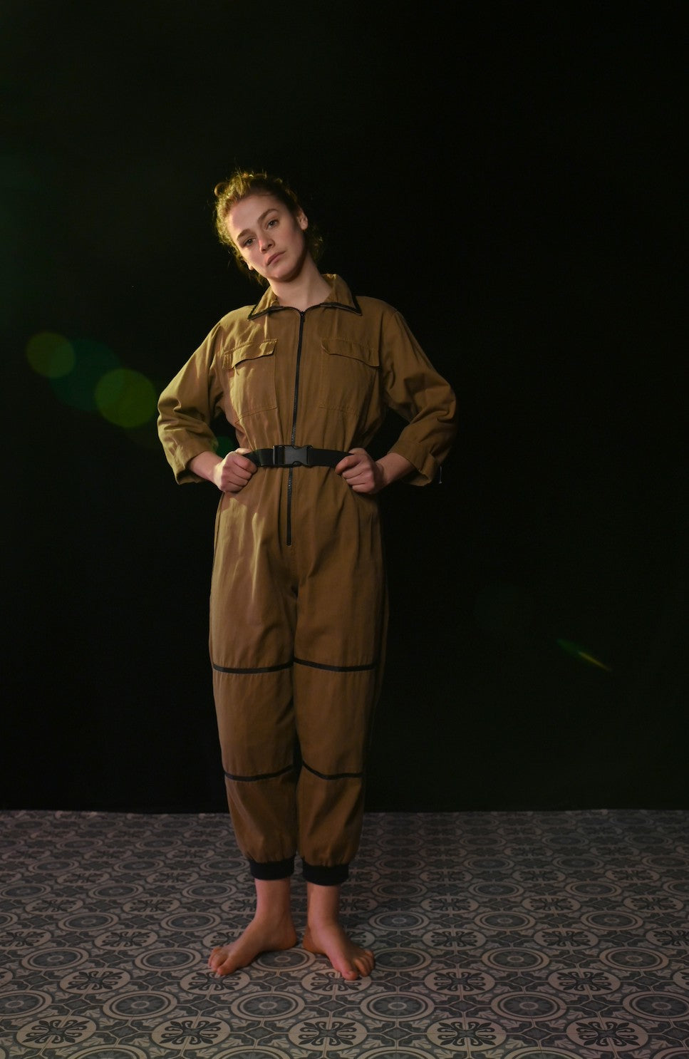 Einteiler - Khakifarbener Boilersuit - W307