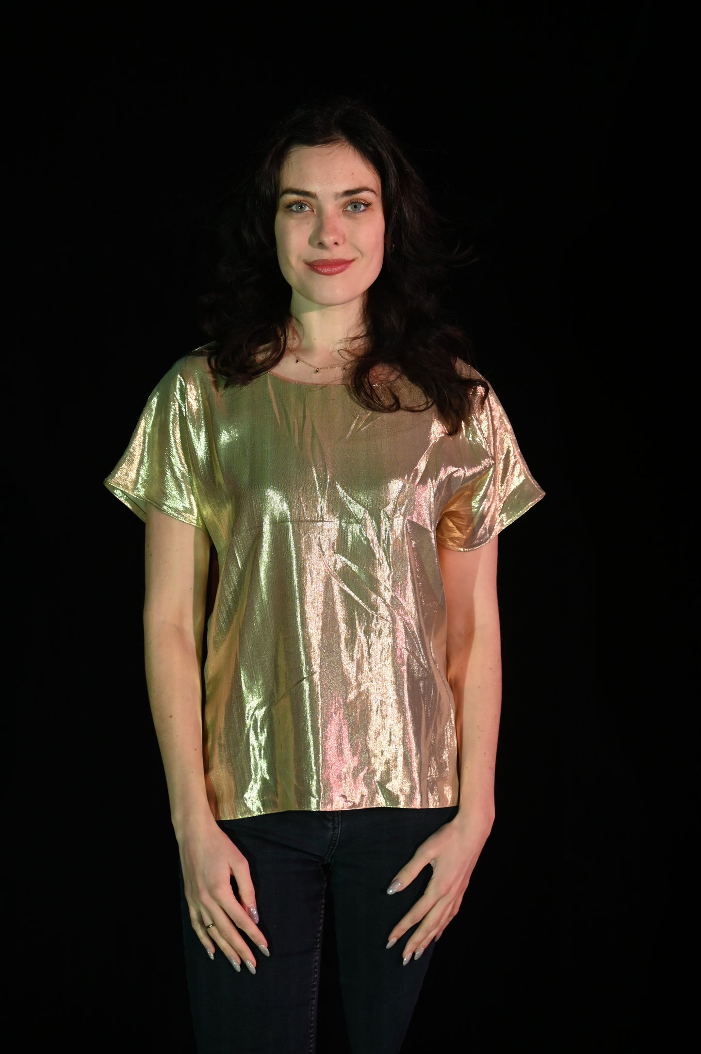 Top - Goldenes T-Shirt - W166
