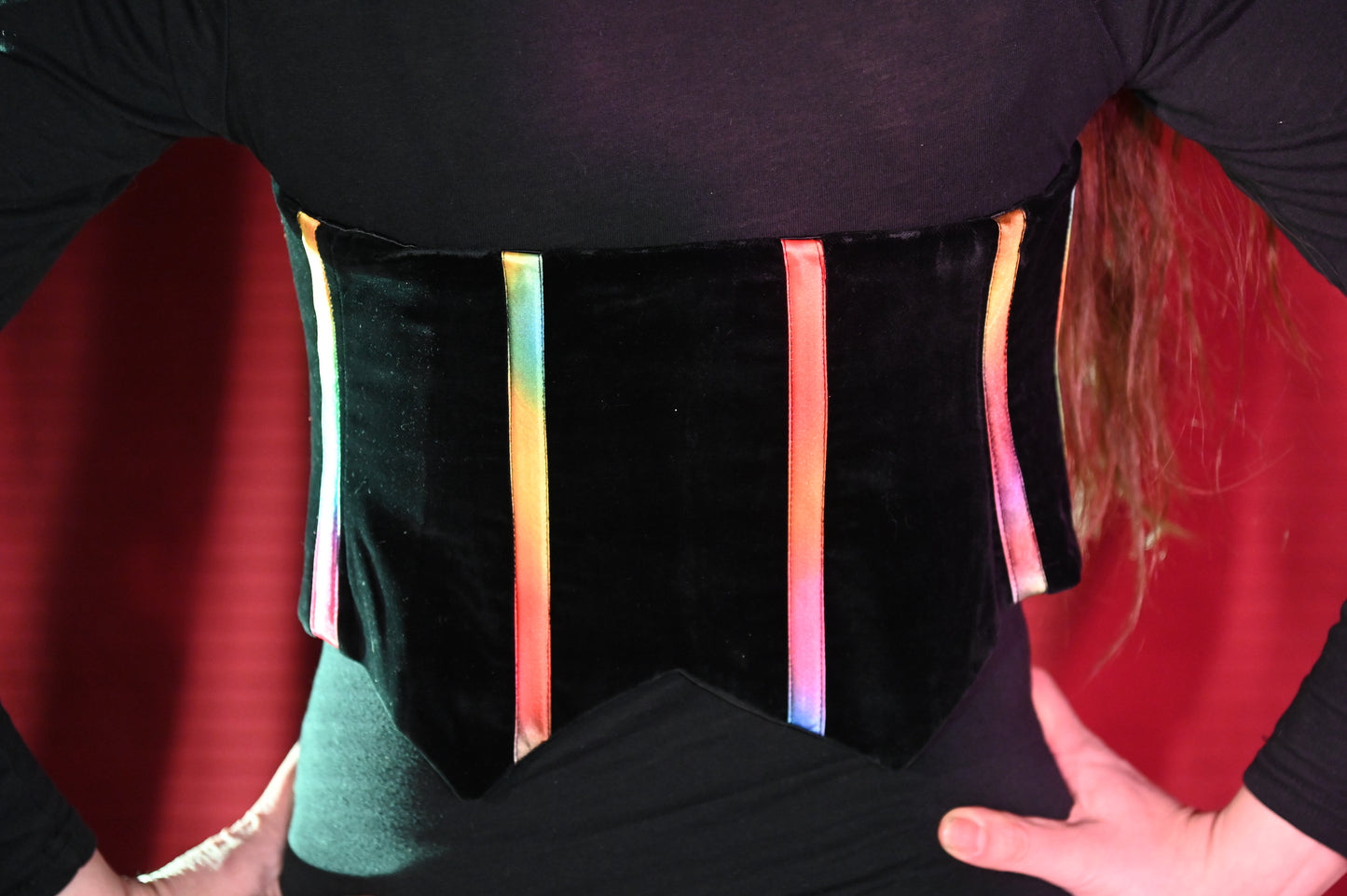 Top - Corsage mit bunten Details - W179