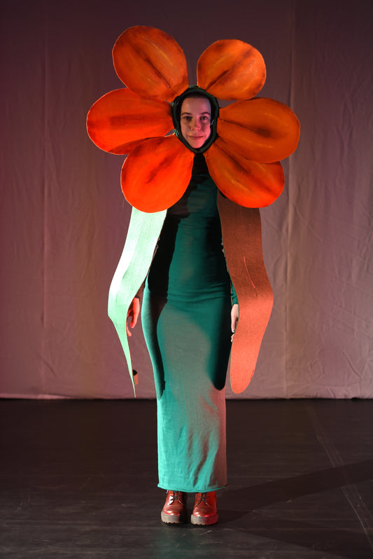 Kostüm - Blume mit orangen Blüten - W004
