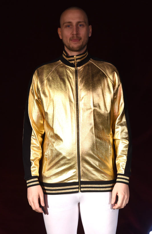 Jacke - Goldene Collegejacke - B093