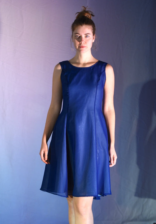 Kleid - Blaues Kleid - W141