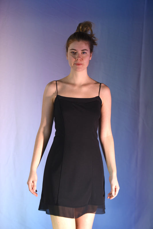 Kleid - Schwarzes Minikleid - W148