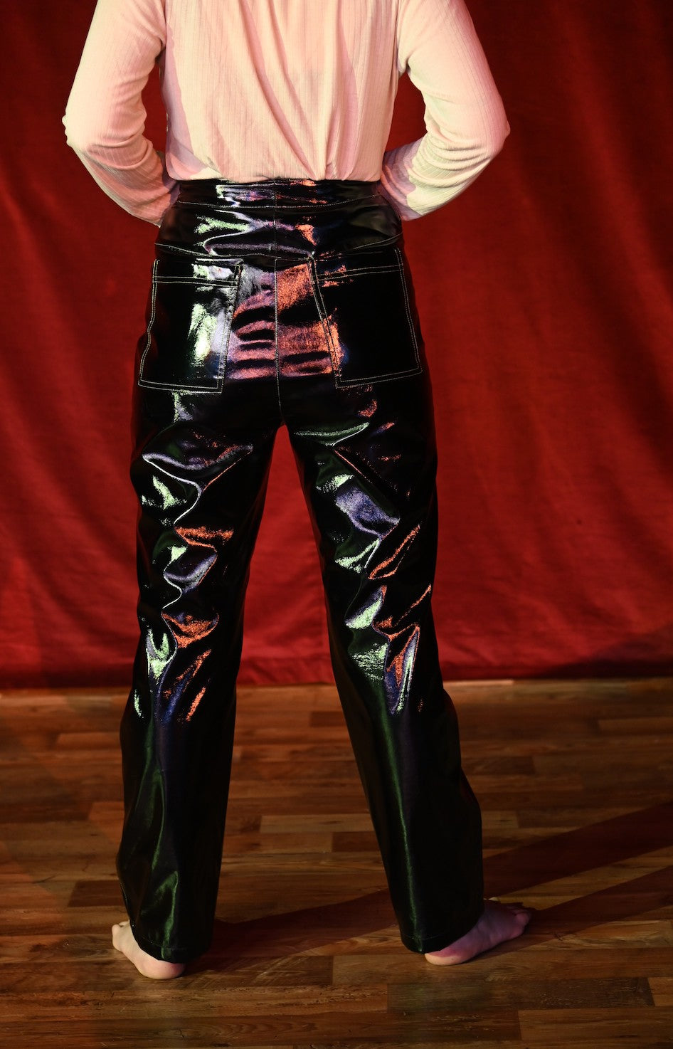 Hose - Schwarze Lack-Hose - W318